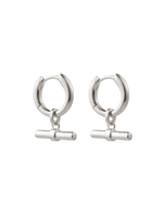 RHYTHM T-BAR HOOPS (STERLING SILVER) IMAGE 1