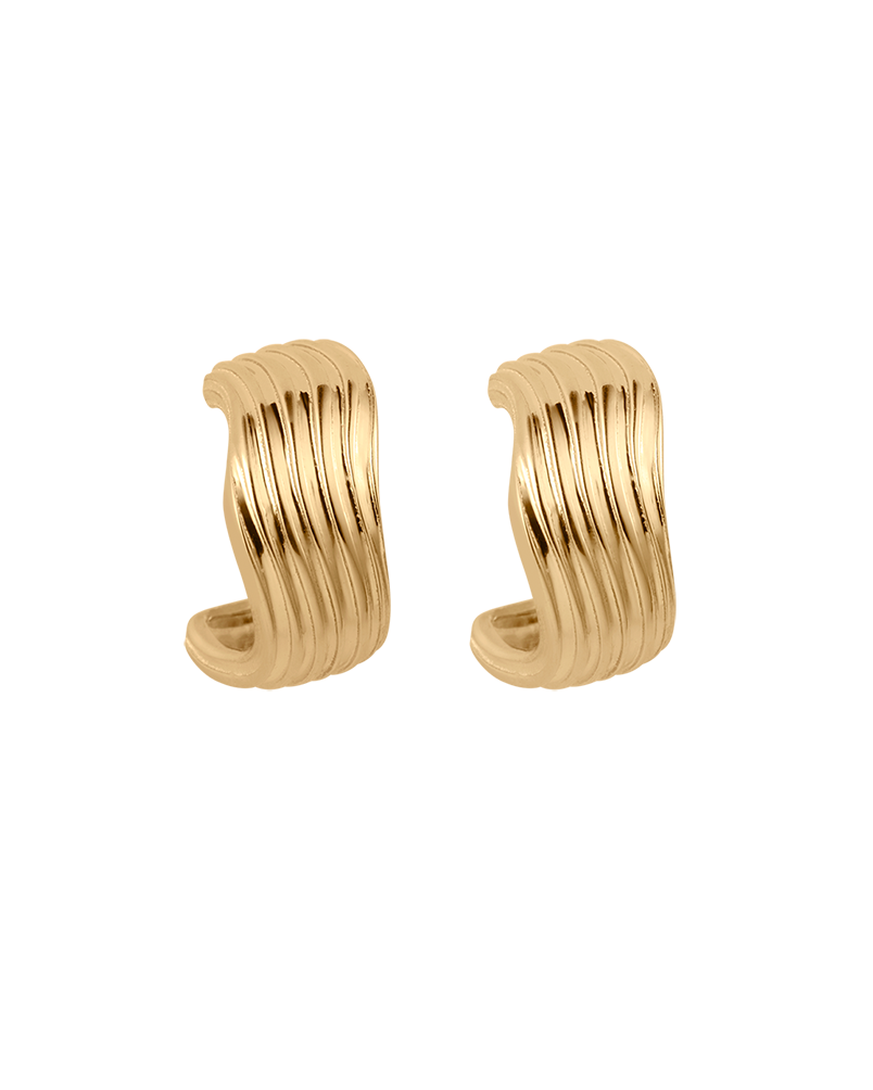 RISE HALF HOOPS (18K GOLD PLATED) IMAGE 1