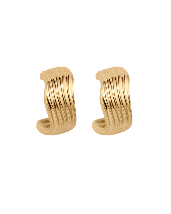 RISE HALF HOOPS (18K GOLD PLATED) IMAGE 1