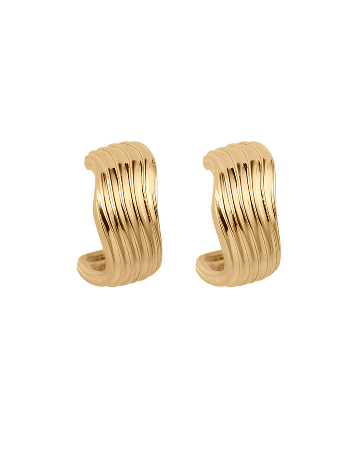 RISE HALF HOOPS (18K GOLD PLATED) IMAGE 1