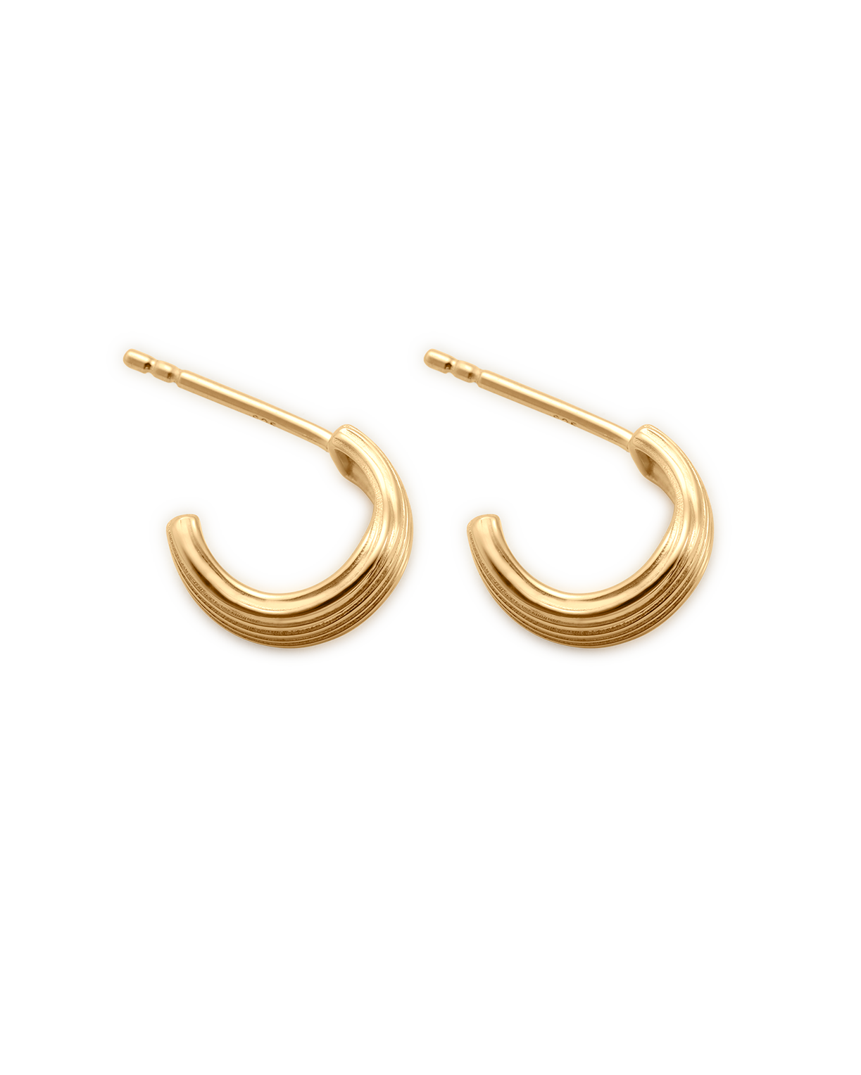 RISE HALF HOOPS (18K GOLD PLATED) IMAGE 6