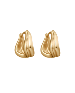 RISE HOOPS (18K GOLD PLATED) IMAGE 1