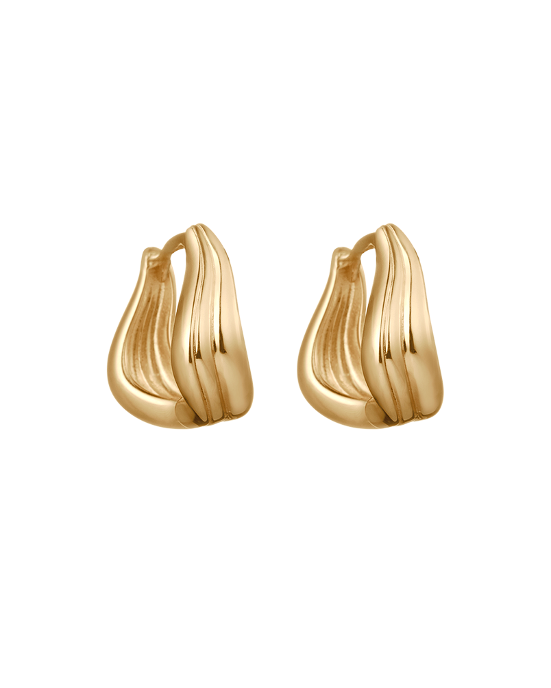 RISE HOOPS (18K GOLD PLATED) IMAGE 1