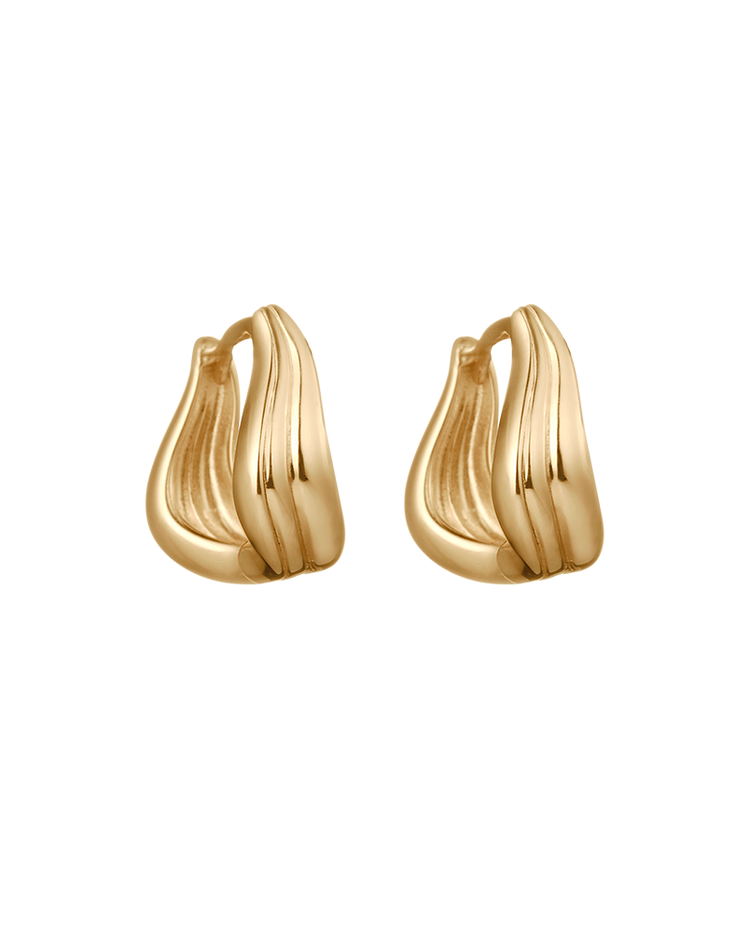 RISE HOOPS (18K GOLD PLATED) IMAGE 1