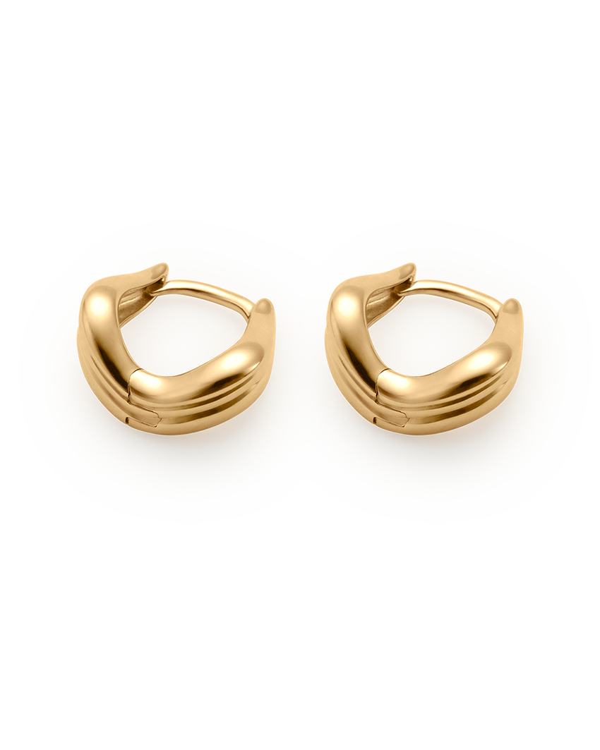 RISE HOOPS (18K GOLD PLATED) IMAGE 5