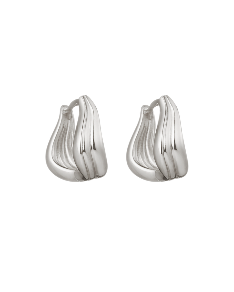 RISE HOOPS (STERLING SILVER) IMAGE 1