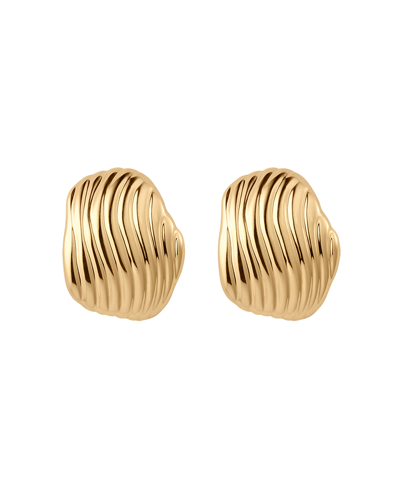 RISE OVERSIZED STUDS (18K GOLD PLATED) IMAGE 1