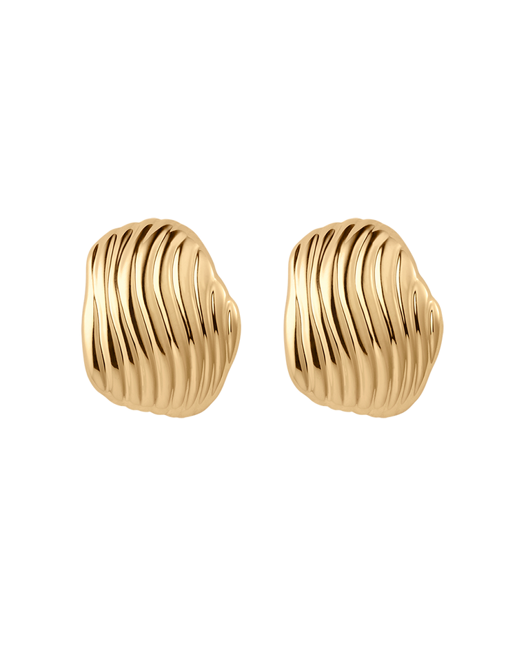 RISE OVERSIZED STUDS (18K GOLD PLATED) IMAGE 1