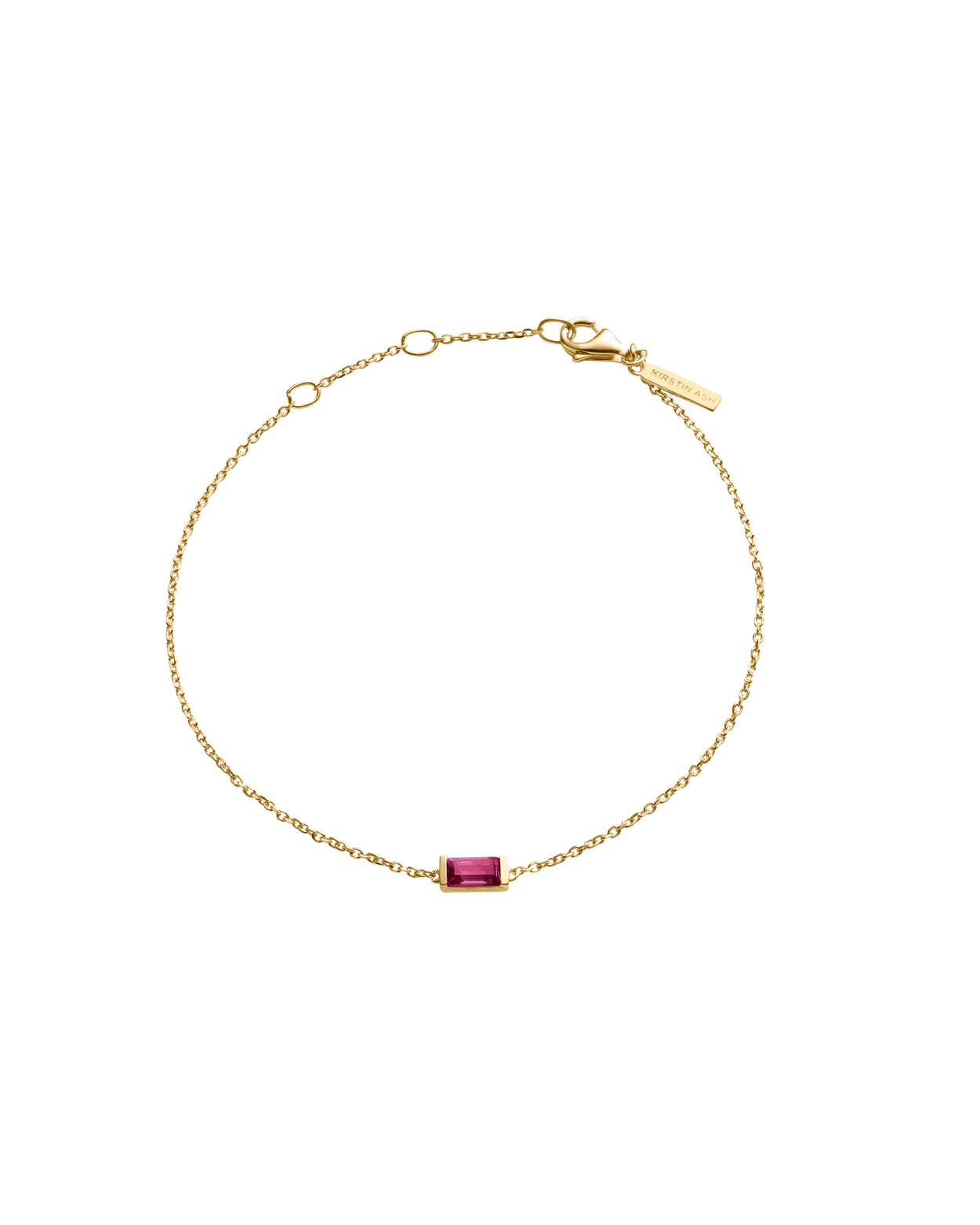 BAGUETTE BIRTHSTONE BRACELET (18K GOLD VERMEIL) JULY