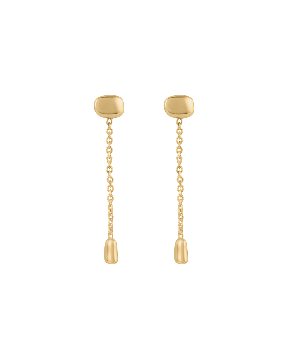 SACRED SUN CHAIN EARRINGS (18K GOLD PLATED)