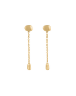 SACRED SUN CHAIN EARRINGS (18K GOLD PLATED)