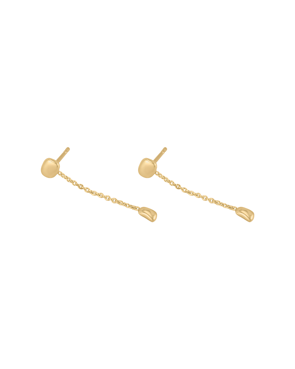 SACRED SUN CHAIN EARRINGS (18K GOLD PLATED)