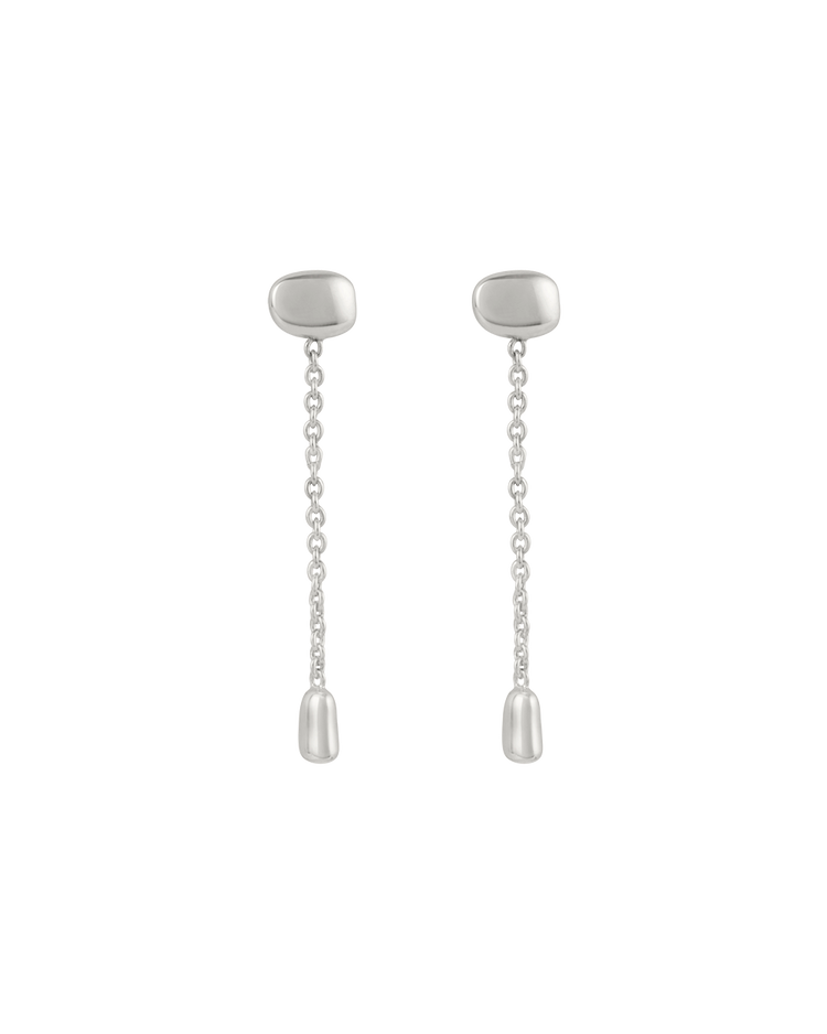 SACRED SUN CHAIN EARRINGS (STERLING SILVER)