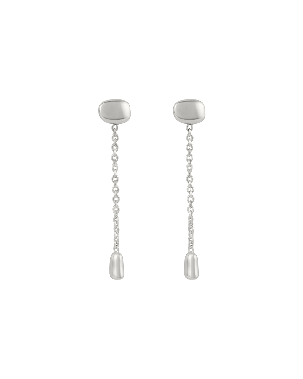 SACRED SUN CHAIN EARRINGS (STERLING SILVER)