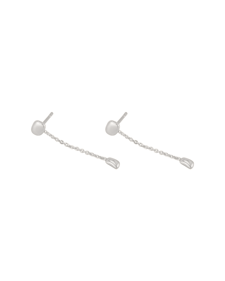 SACRED SUN CHAIN EARRINGS (STERLING SILVER)
