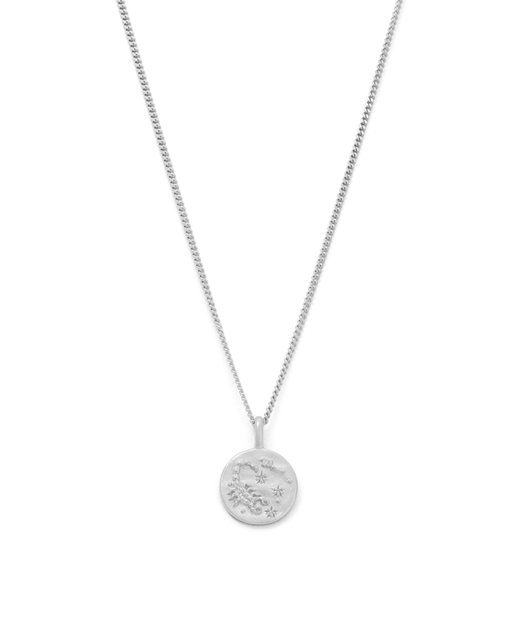 SCORPIO PETITE ZODIAC NECKLACE (STERLING SILVER) IMAGE 1