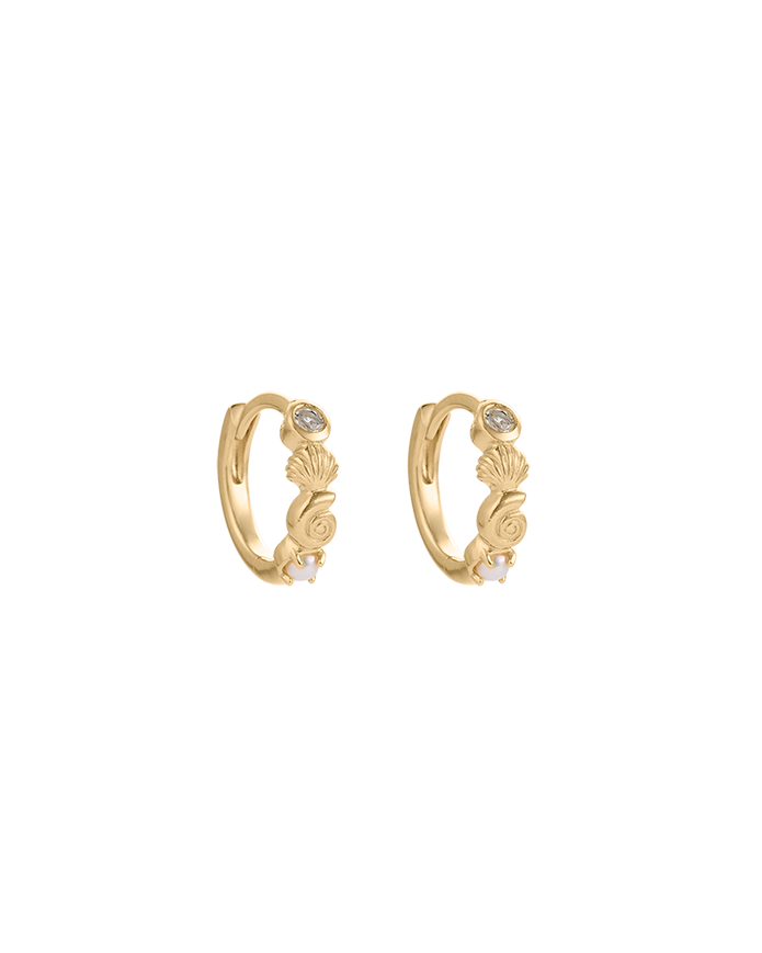 SHORESIDE HOOPS (18K GOLD PLATED) IMAGE 1