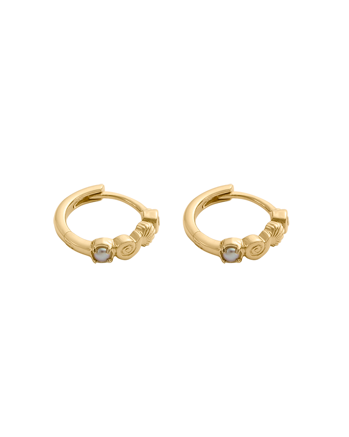 SHORESIDE HOOPS (18K GOLD PLATED) IMAGE 4
