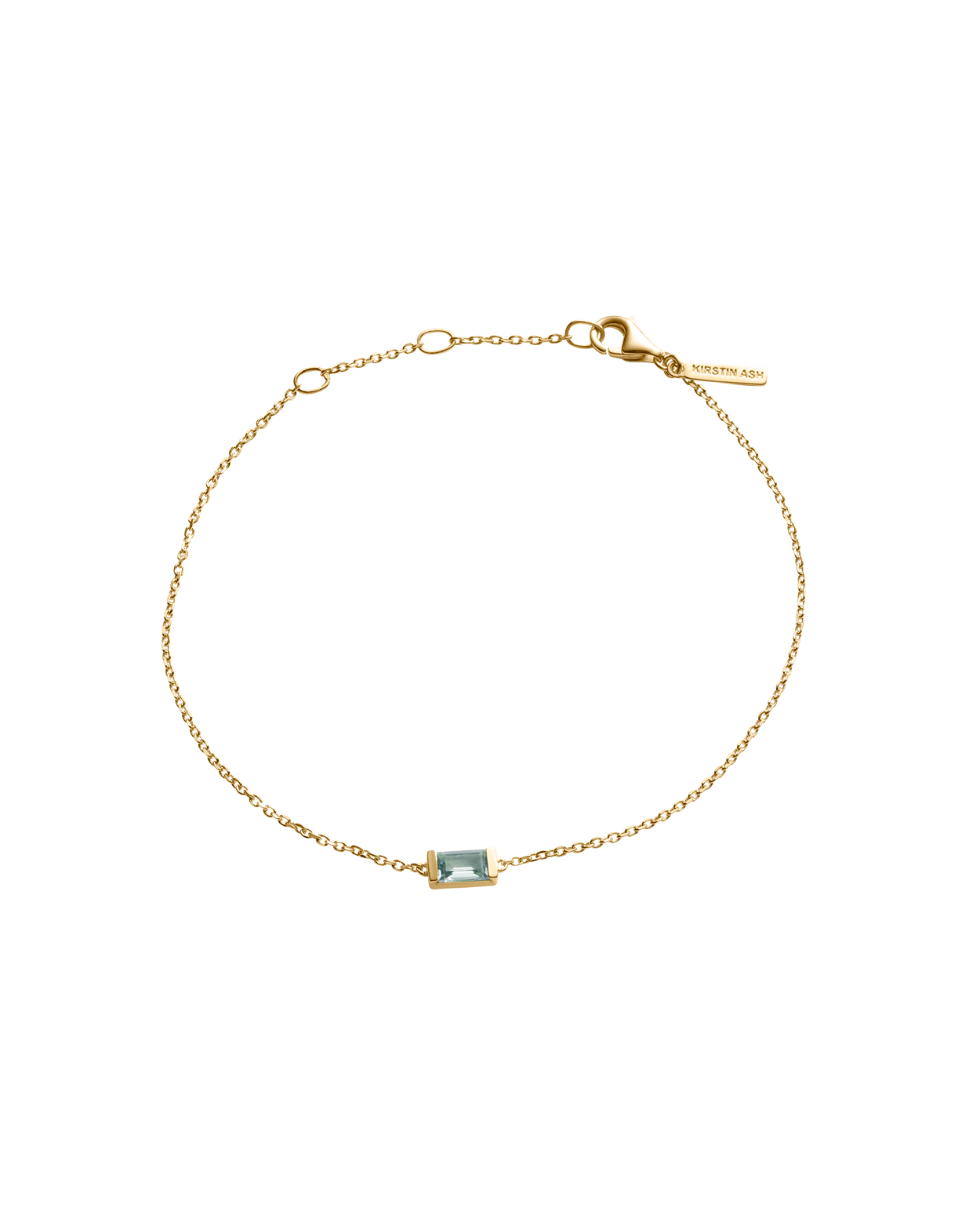 BAGUETTE BIRTHSTONE BRACELET (18K GOLD VERMEIL) MARCH