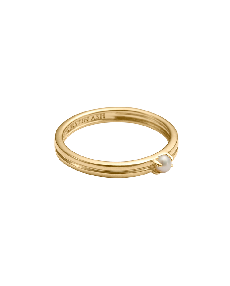 SOLACE PEARL RING (18K GOLD VERMEIL)