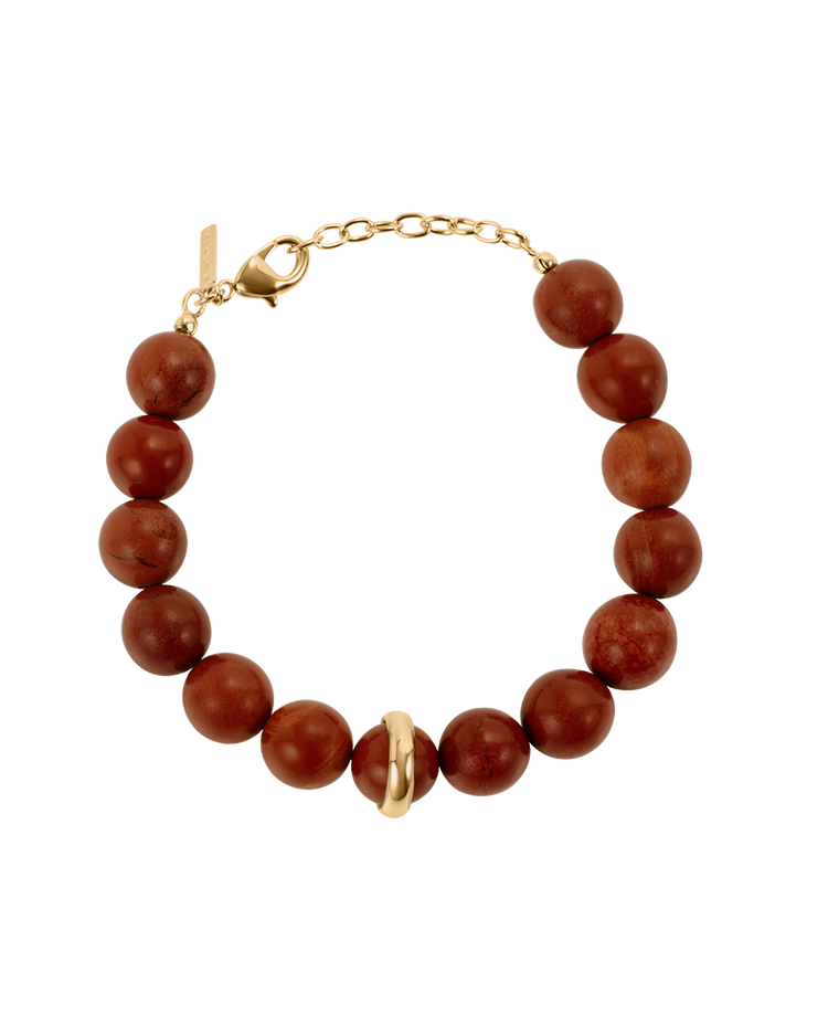 SOLAR JASPER BRACELET (18K GOLD PLATED)