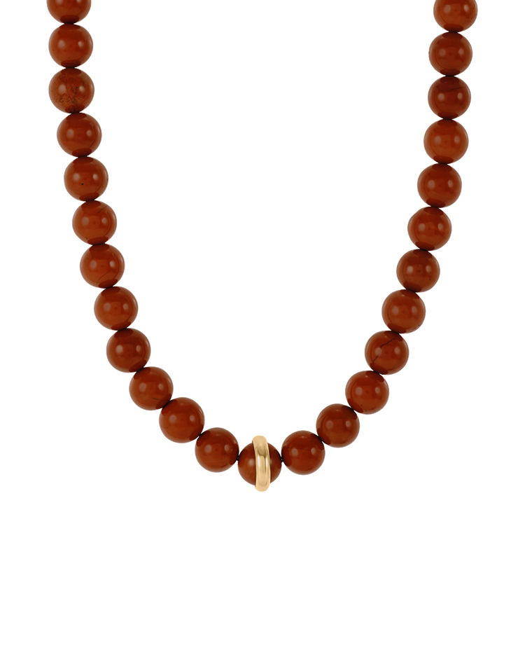 SOLAR JASPER NECKLACE (18K GOLD PLATED)