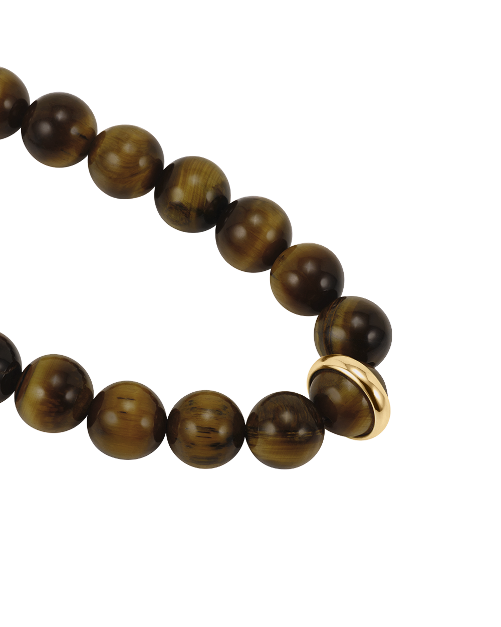 SOLAR TIGERS EYE BRACELET (18K GOLD PLATED)