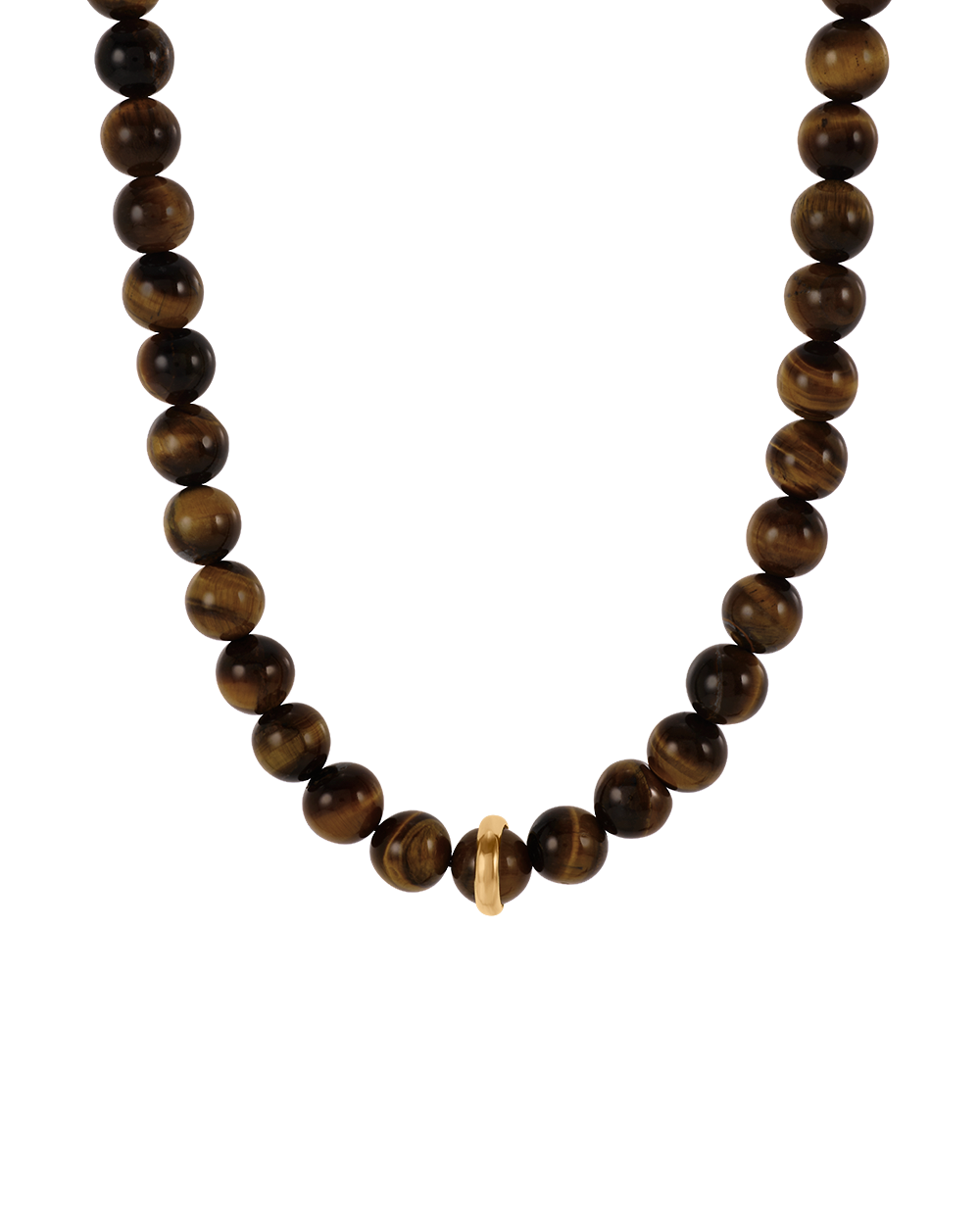 SOLAR TIGERS EYE NECKLACE (18K GOLD PLATED)
