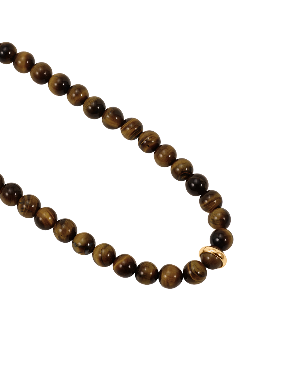 SOLAR TIGERS EYE NECKLACE (18K GOLD PLATED)