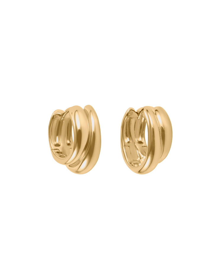 STATE OF BEING HOOPS (18K GOLD PLATED)