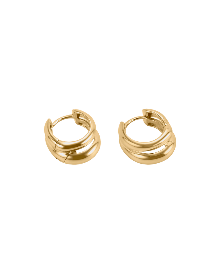 STATE OF BEING HOOPS (18K GOLD PLATED)