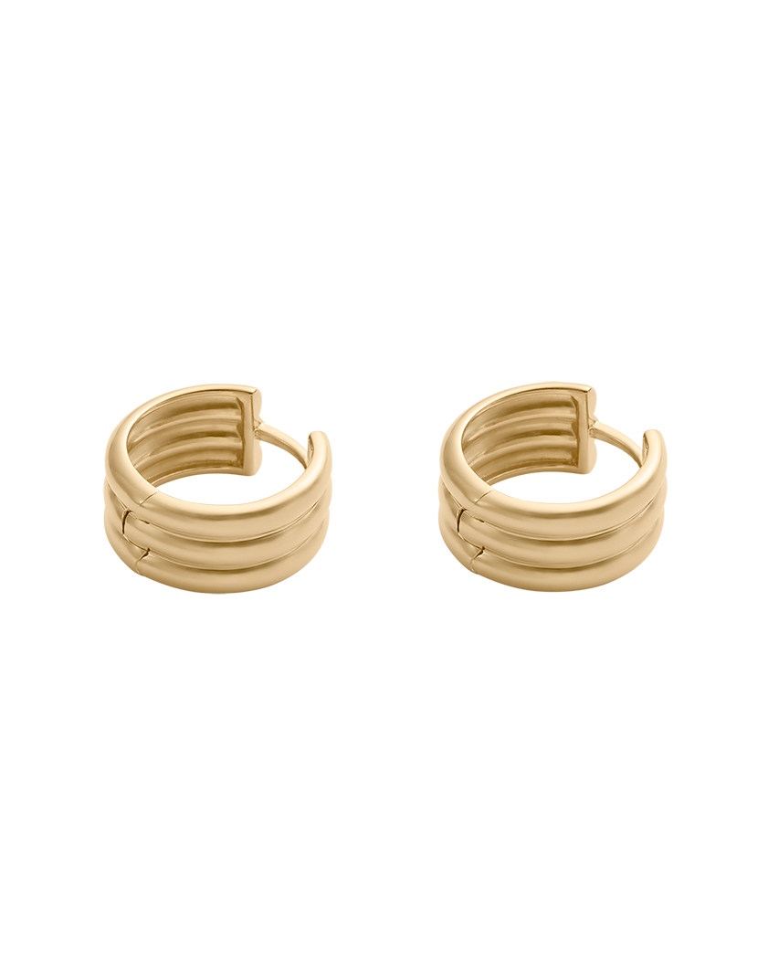 STEADFAST HOOPS (18K GOLD PLATED) IMAGE 4