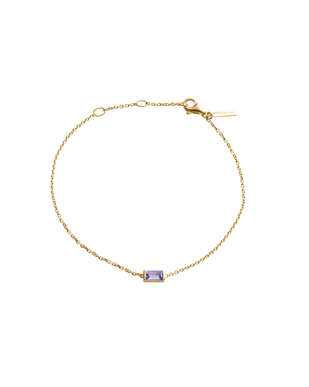 BAGUETTE BIRTHSTONE BRACELET (18K GOLD VERMEIL) DECEMBER