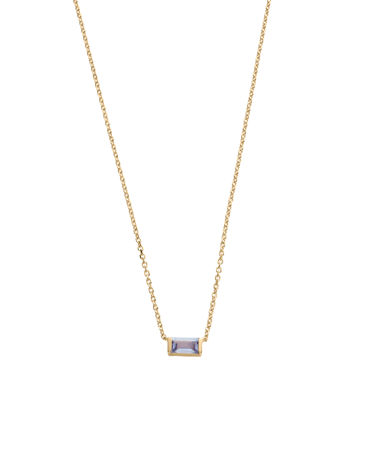 BAGUETTE BIRTHSTONE NECKLACE (18K GOLD VERMEIL) DECEMBER