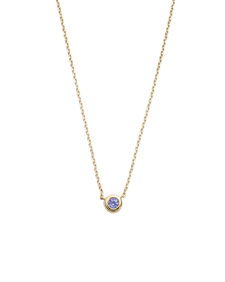 PETITE BIRTHSTONE NECKLACE (9K GOLD) DECEMBER