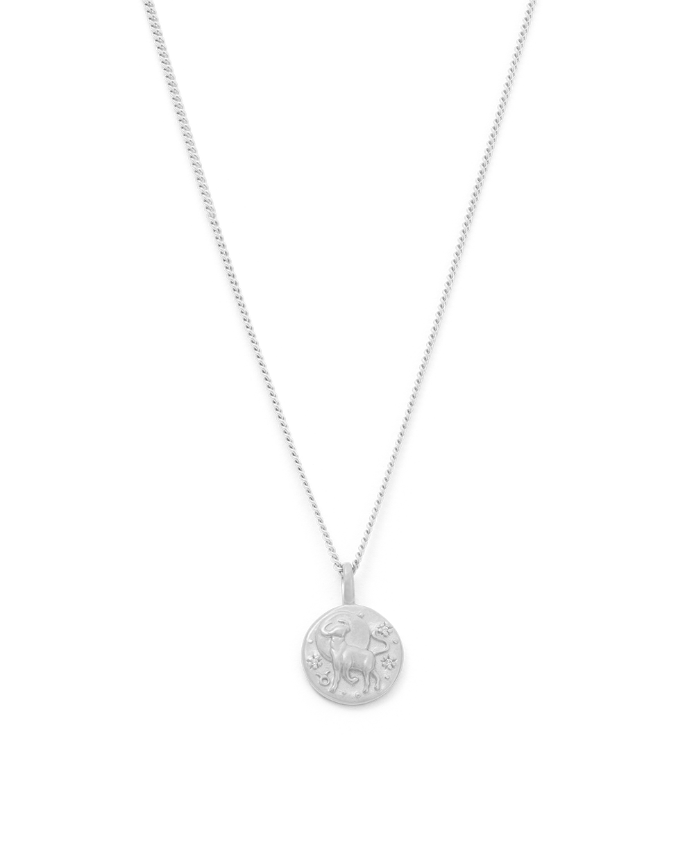 TAURUS PETITE ZODIAC NECKLACE (STERLING SILVER) IMAGE 1