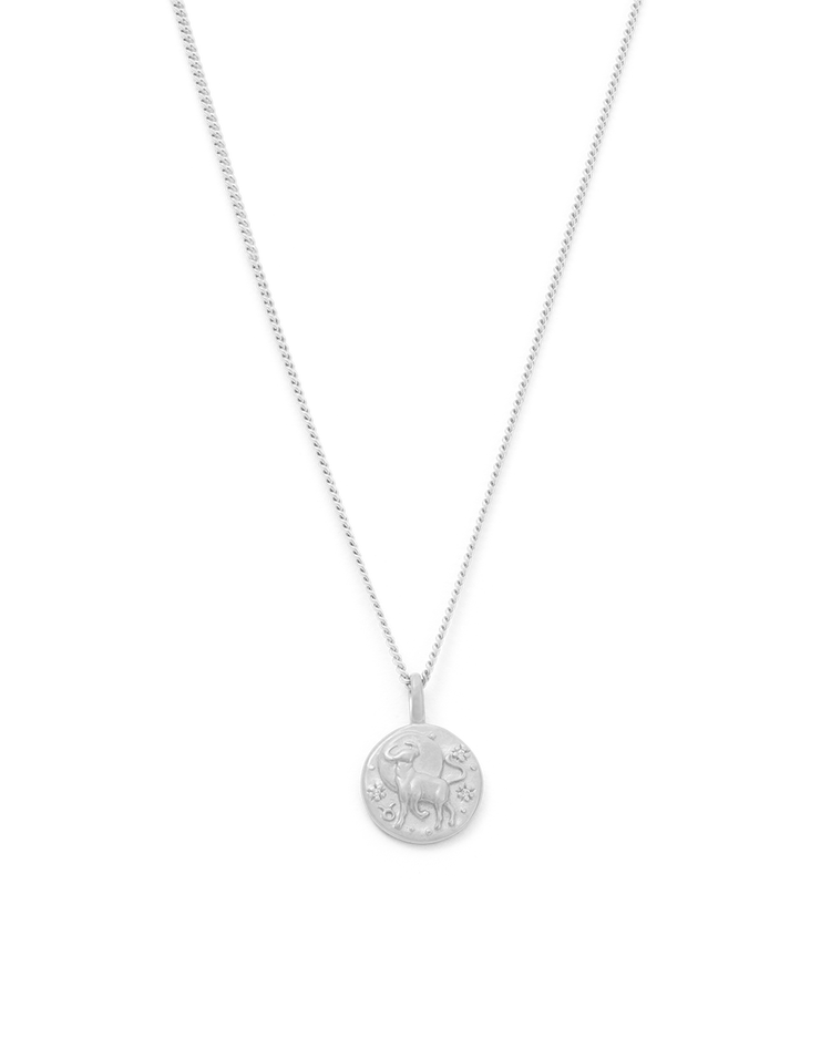 TAURUS PETITE ZODIAC NECKLACE (STERLING SILVER) IMAGE 1
