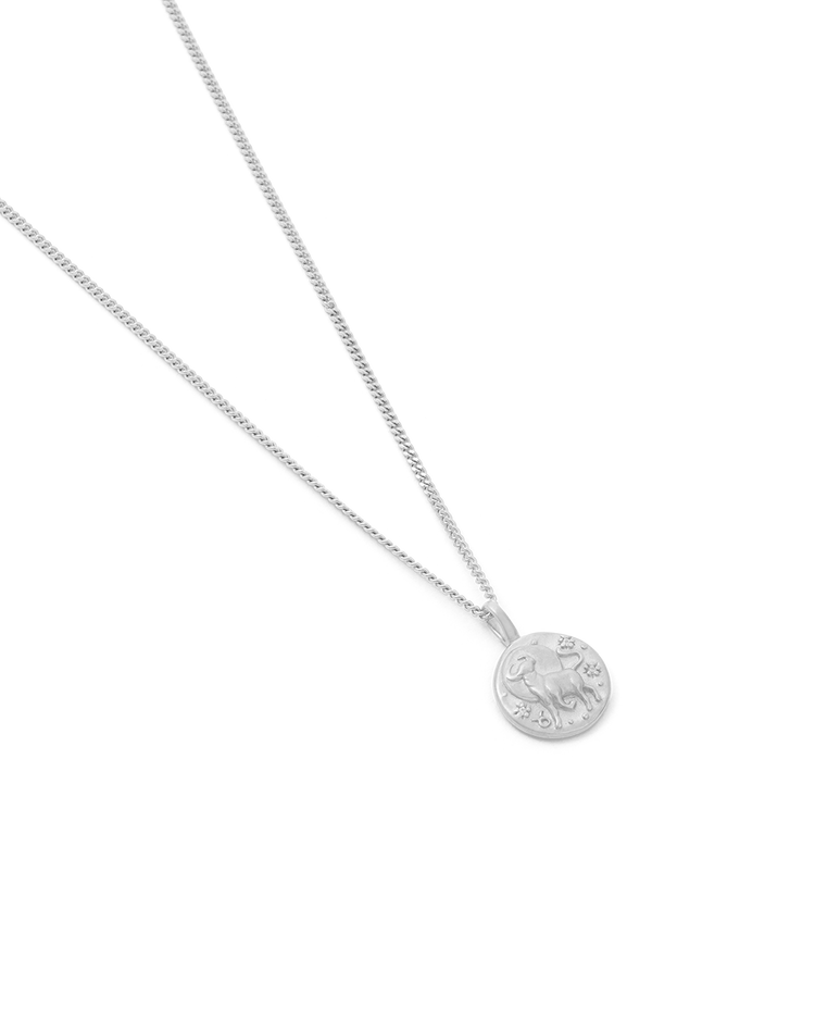 TAURUS PETITE ZODIAC NECKLACE (STERLING SILVER)