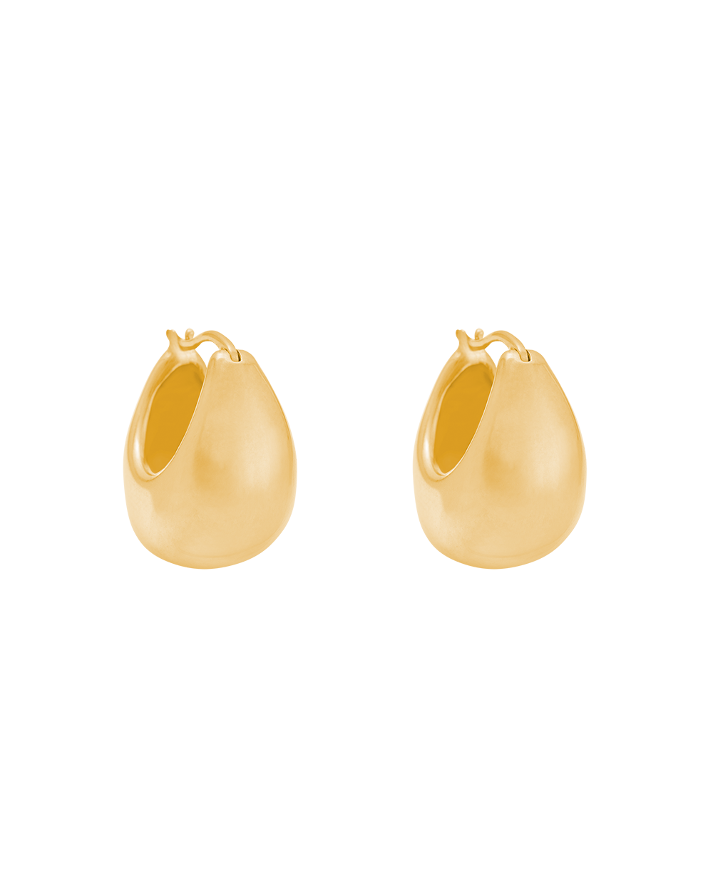 TRESOR HOOPS MEDIUM (18K GOLD PLATED) IMAGE 1