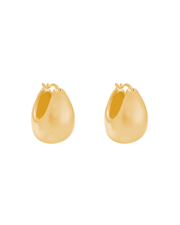 TRESOR HOOPS MEDIUM (18K GOLD PLATED) IMAGE 1