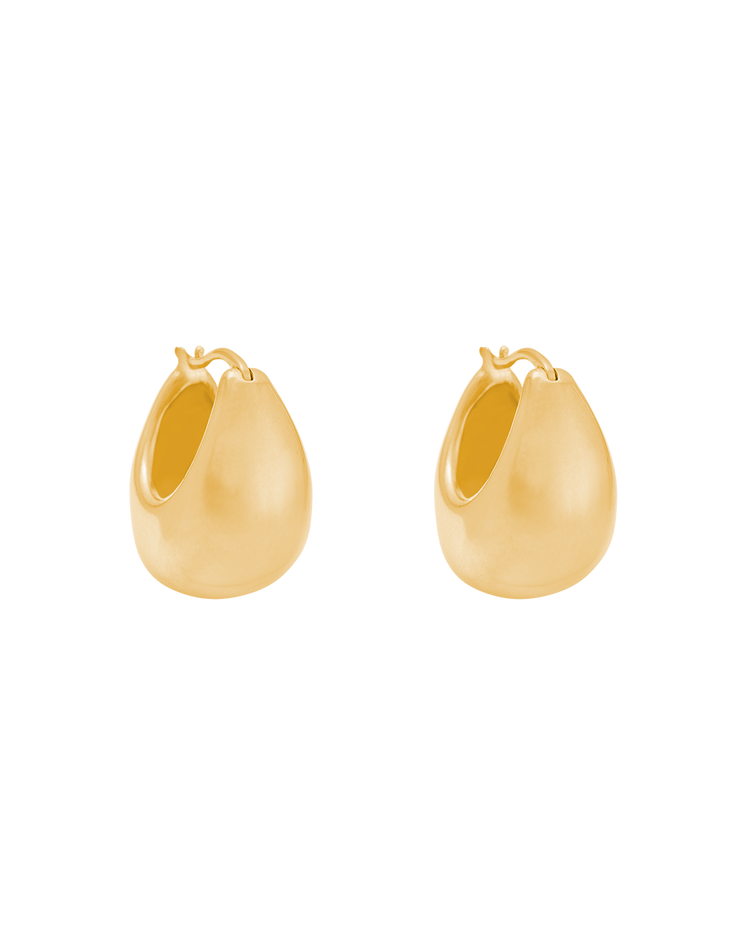 TRESOR HOOPS MEDIUM (18K GOLD PLATED) IMAGE 1