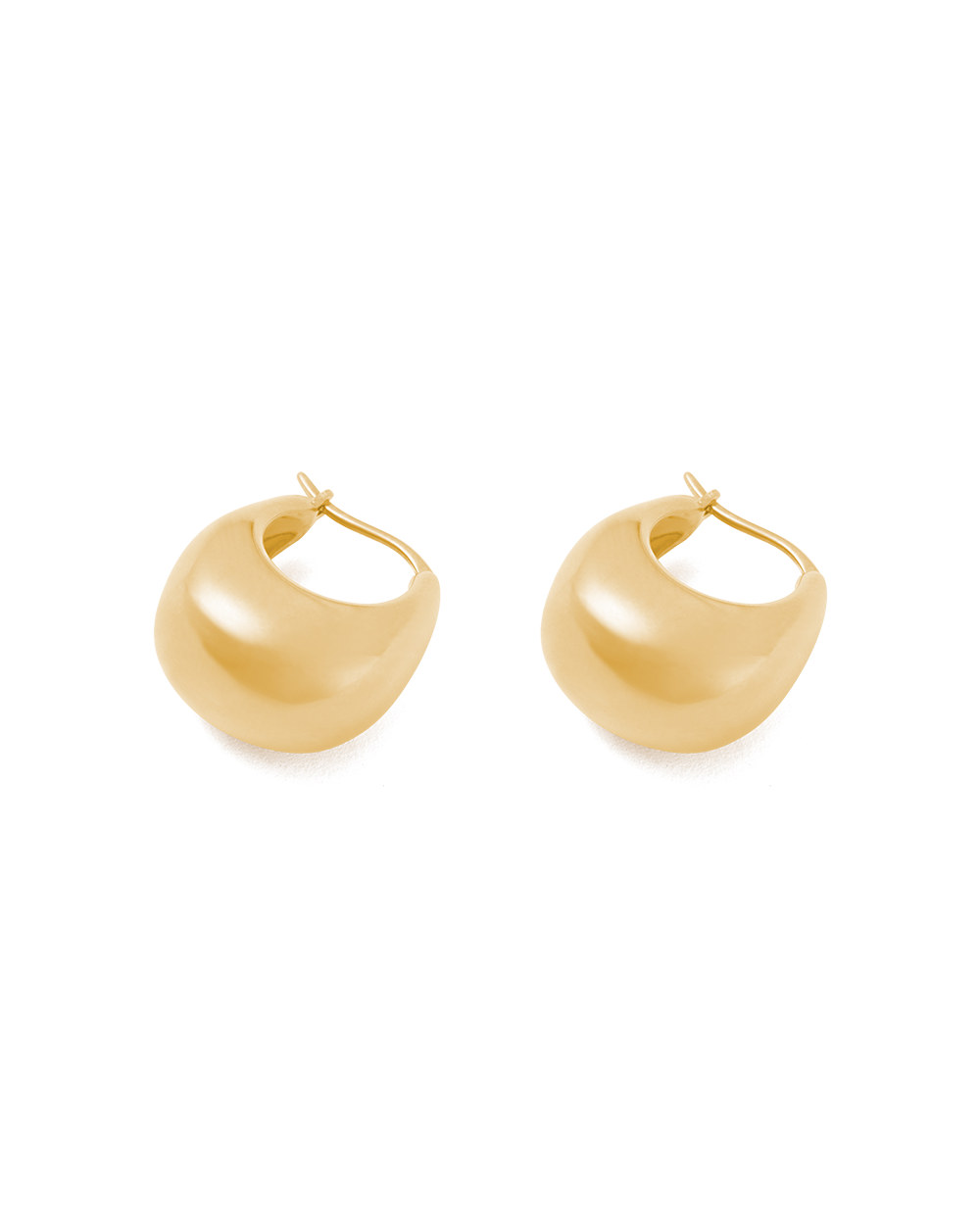TRESOR HOOPS MEDIUM (18K GOLD PLATED) IMAGE 7