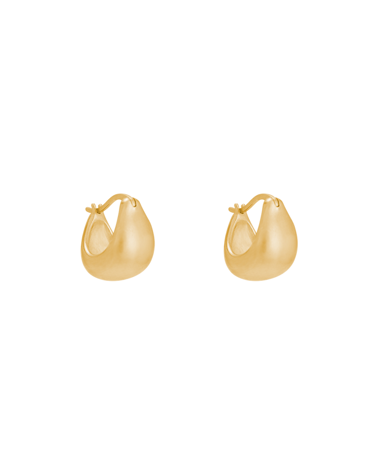 TRESOR HOOPS SMALL (18K GOLD PLATED) IMAGE 1
