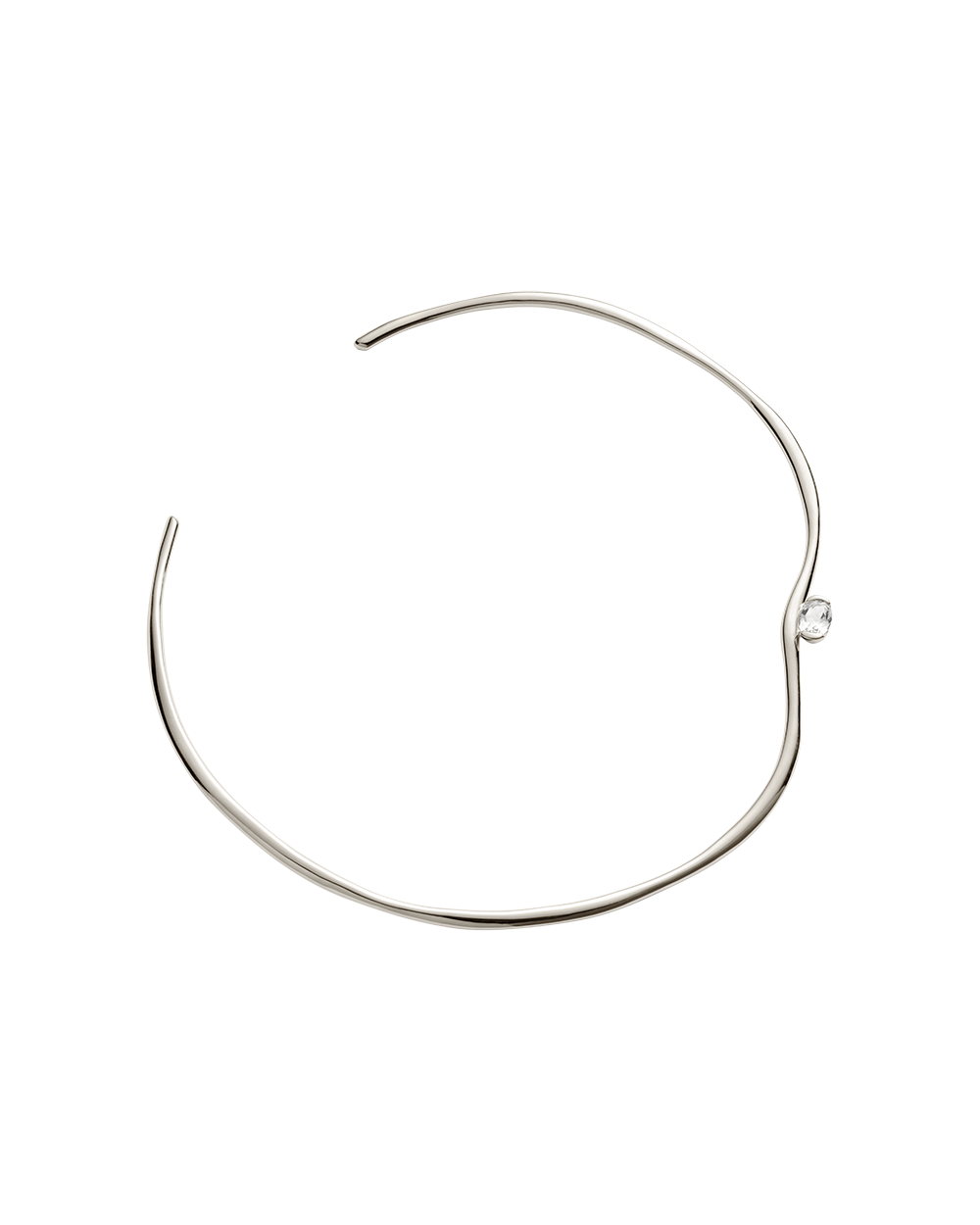 UNFOLD COLLAR NECKLACE (RHODIUM PLATED)