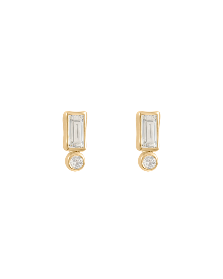 VANTAGE TOPAZ STUDS (18K GOLD PLATED)