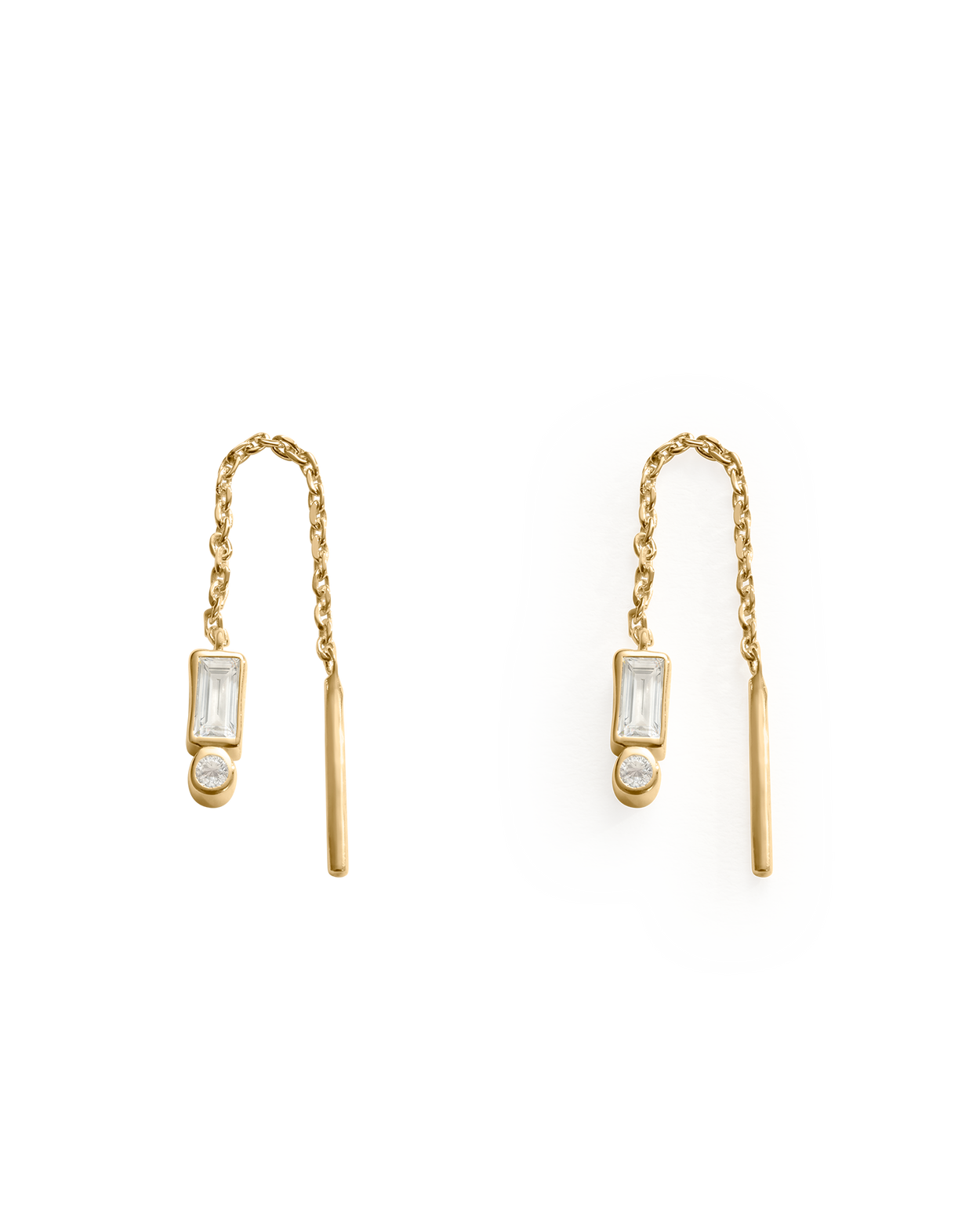VANTAGE TOPAZ THREADER (18K GOLD PLATED)