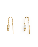 VANTAGE TOPAZ THREADER (18K GOLD PLATED)