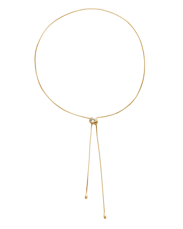 VESSEL LARIAT NECKLACE (18K GOLD PLATED)