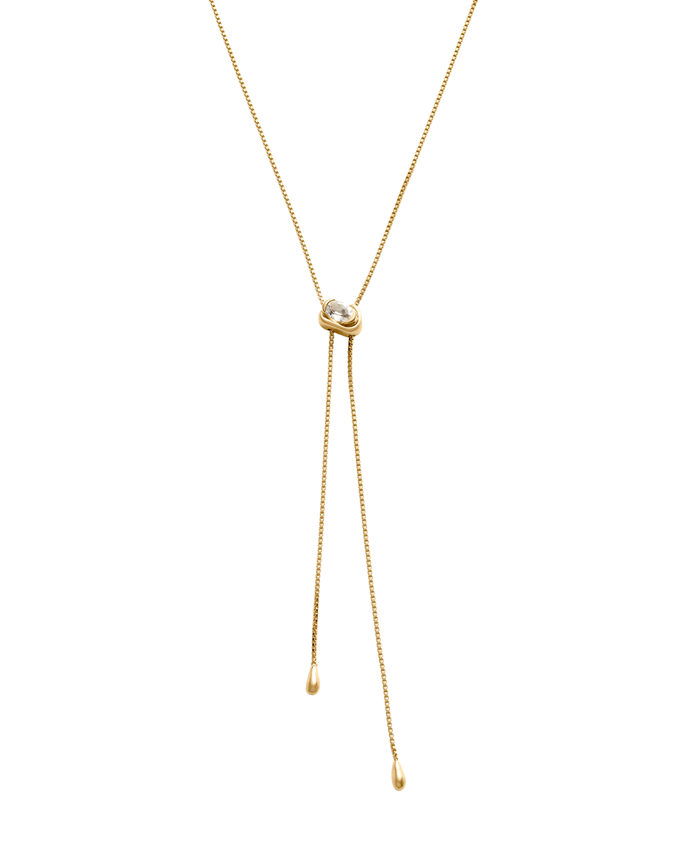 VESSEL LARIAT NECKLACE (18K GOLD PLATED)