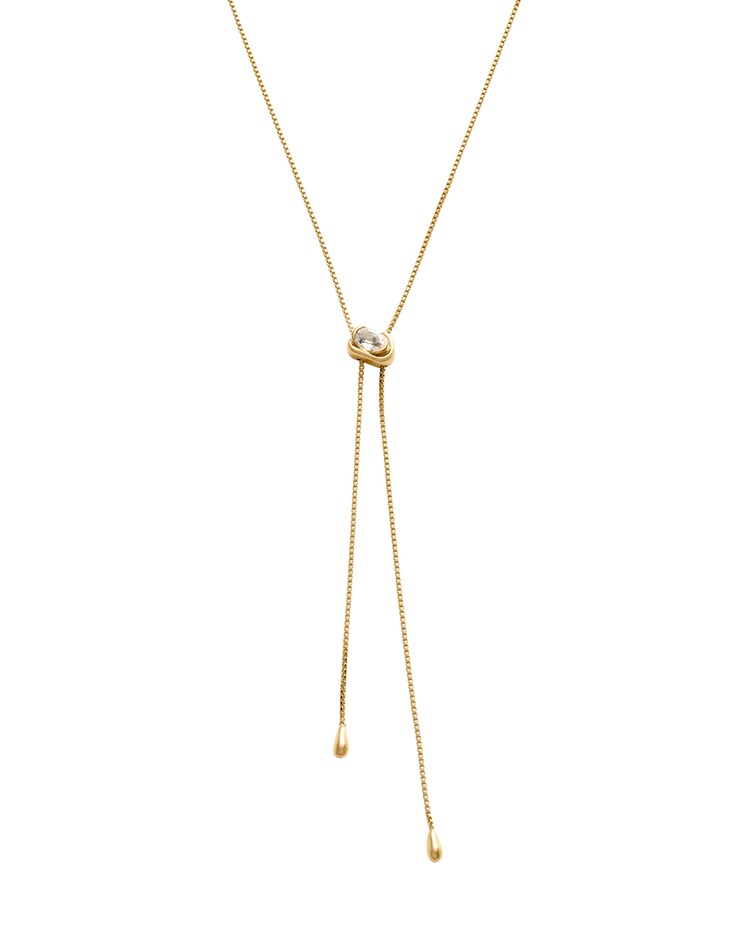 VESSEL LARIAT NECKLACE (18K GOLD PLATED)